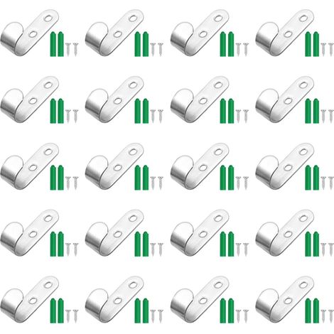 BEBUSINGOTO Lot de 20 Crochet Bache pour Bâche De Remorque, 49 x 16 x 2 mm Attache Bache, Crochet pour Bache pour Remorque, Accessoires De Remorque De Voiture (1/4)