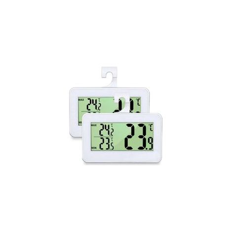 Termometro per frigorifero con display LCD, funzione di registrazione delle temperature massime e minime, adatto per cucine, cantine e cantine vinicole. - Crezuo