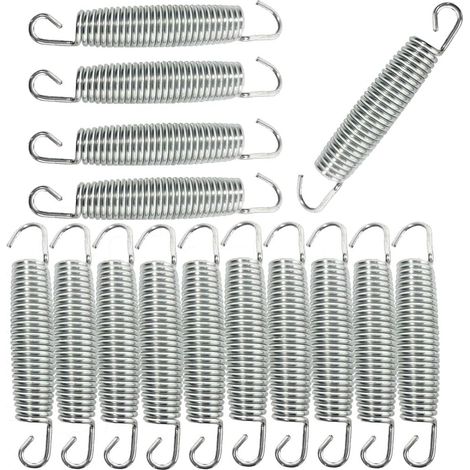 Trampolineveren 15 stuks 140 mm met dubbele haken – vervangingsveren – trampoline accessoires (1/5)