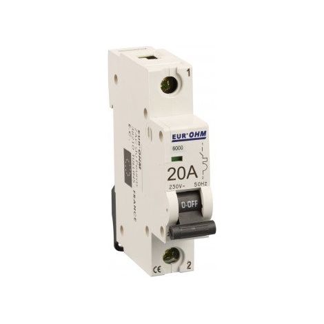 Leitungsschutzschalter 1P+N NF Kurve C Schraubanschluss oben/unten 3kA - IP20/IK02 20A