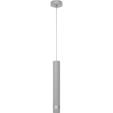 Helam TUBA Slim Suspension Plafonnier Gris, Chrome 10cm