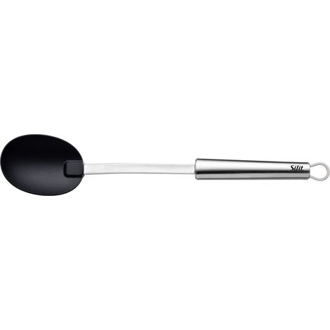 Silit 2142300663 Classic Line-Cucchiaio da Portata 33 cm, in Acciaio Inox Lucido, in plastica, Ideale per pentole rivestite, Lavabile in lavastoviglie (1/5)
