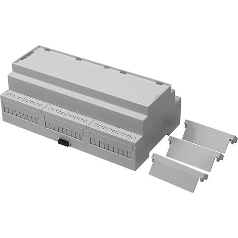 Kit de boîtier rail DIN RS PRO Couvercle plein, Dimensions 159.2 x 90 x 58mm 6 pôles ( Prix pour 1 ) (1/2)