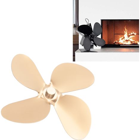 Kaminventilatorflügel, 4-flügelige Ventilatorflügel aus Aluminiumlegierung, Ventilatorflügel aus Goldlegierung. (1/5)
