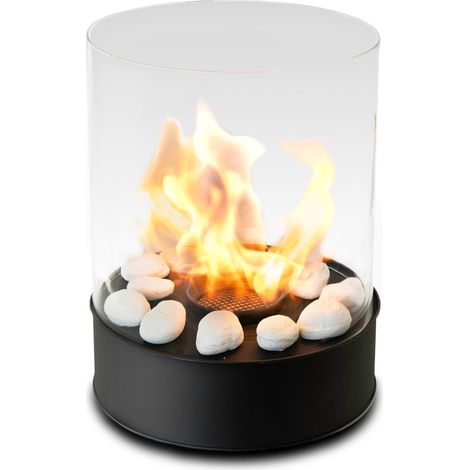 Planika - Cheminée Bioéthanol De Table Chantico Glassfire Cheminée Bioéthanol Portable Avec Technologie, Verre Cylindrique (1/5)