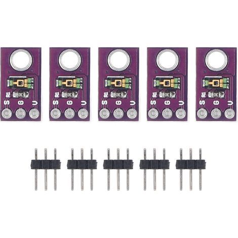 Module de capteur de lumière ambiante TEMT6000, bloc de détection d'intensité, fournitures pour maison intelligente, 5 pièces (1/4)