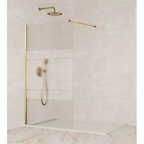 Mampara de Ducha Fija Screen Oro Frost 76,5-78 cm - GME (1/3)