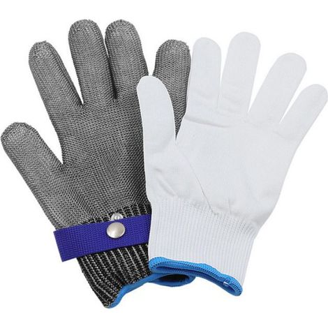 Gants Anti-coupures - Acier Inoxydable Et Polyéthylène Haute Résistance - Pour Travaux De Coupe Sécurisés - Taille Unique - Par Paire (1/5)