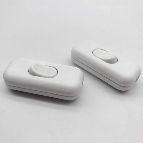 2 Stück Bi-Pole Inter Kippschalter 6A 250V Wippschalter Dimmer/Schalter für Lampe, Weiß (1/3)