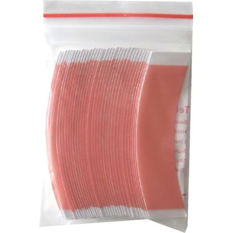 36 bandes adhésives double face Duo-Tac imperméables à forte tenue pour toupets et perruques à dentelle, forme C (1/5)