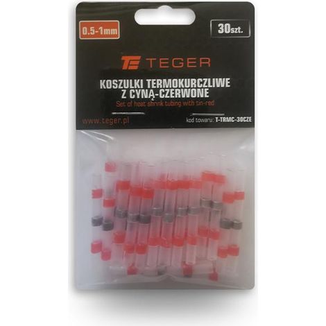 Set Schrumpfschläuche mit Teger-Zinn 0,5–1 mm rot (1/2)