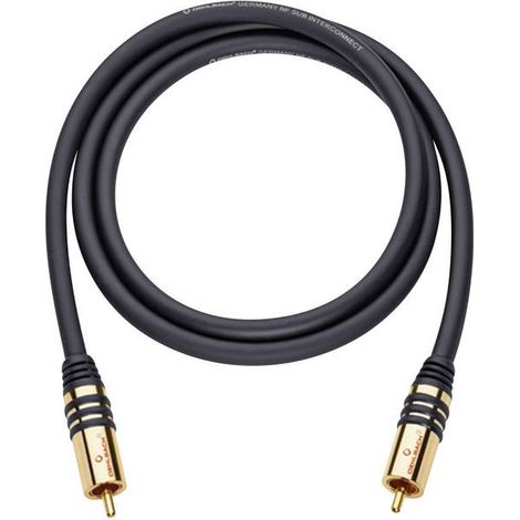RCA Audio Cavo [1x Spina RCA - 1x Spina RCA] 1.00 m Nero contatti connettore dorati Oehlbach NF Sub