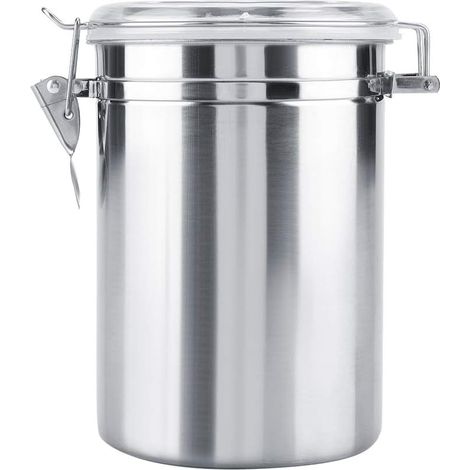 Boîte de café hermétique, stockage de récipient d\'acier inoxydable pour le stockage de cuisine Grains de café de sucre de thé(1800ml) (1/5)