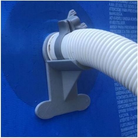 Pool-Schlauchhalter: Grau – Unterstützt 30–37 mm Schläuche, zB Intex FLITI