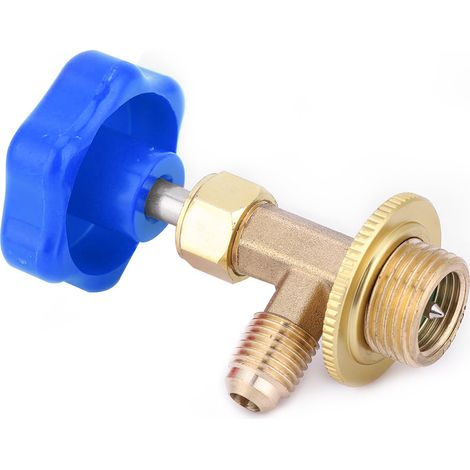 Ouvre-bouteille de réfrigérant, vanne de distribution en laiton 1/4 SAE pour climatisation R134/R22
