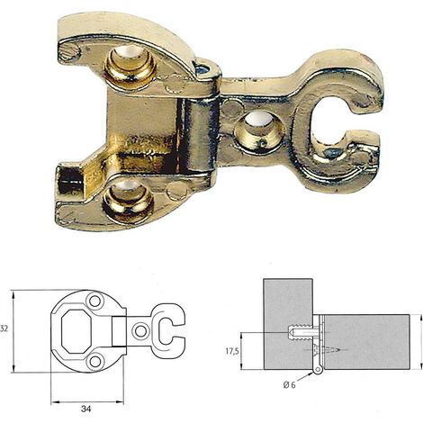 CERNIERA PER MOBILI 'A0054' bronzata