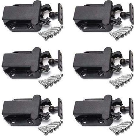 6 Pièces Loquets Tactiles Pousser Pour Ouvrir Portes Armoires Tiroirs Non Magnétiques