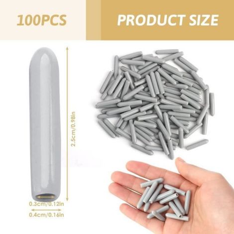 Capuchon pour Lave-Vaisselle - Non spécifié - Pack de 100 - Gris - PVC - 3mm diamètre intérieur (1/4)