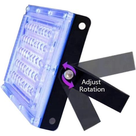 Lot de 2 lampes UVA à lumière noire 220 V, IP65, prise UE, 50 W (1/5)