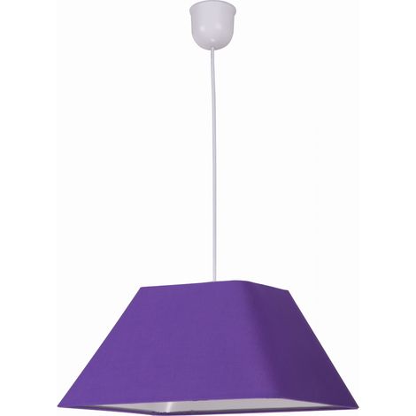 Suspension Candellux Robin violette tissu Ø35 E27 blanc (1/2)