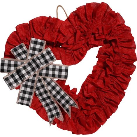 Valentinstag Kranz In Herzform Für Die Haustür 37 cm Künstliche Herzform Für Jahrestag Hochzeit Dekoration Valentinstagskranz (1/5)
