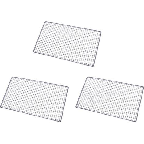 3x Metall-Quadratlöcher für Grillroste 30cm x 45cm (1/4)