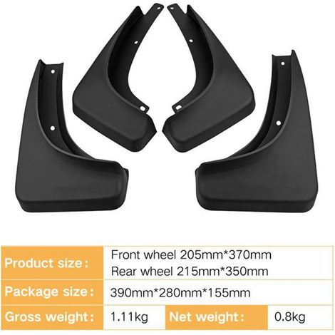 1 Satz, Farbe: Schwarz, Material: ABS, Autokotflügel passend für Chery Tiggo. (1/4)