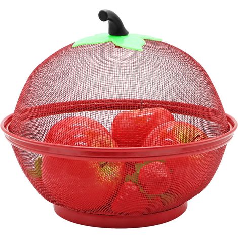 Panier à égoutter grand format avec couverture, modèle épais, design mignon, système extensible deux en un, panier à fruits et légumes style nordique (1/5)