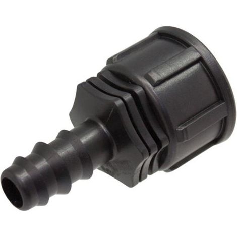 Enlace rosca hembra riego por goteo 16mm x 3/4'', conector grifo a tubo 16mm