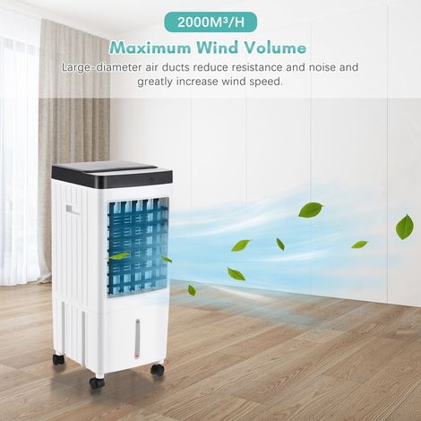 Climatiseur portable ventilateur évaporatif 2000m³/h – Minuterie 7h – Réservoir 10L – Commande à distance – Pour 30m² — vue 4