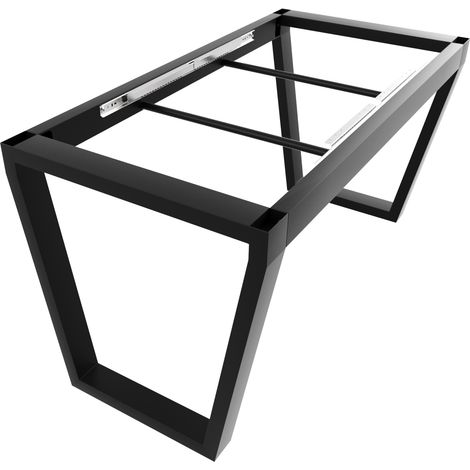 MetaloPro structure de table extensible en métal 140x70x72 cm – Piétement robuste avec pieds en acier pour table à manger extensible, salon ou cuisine (1/5)