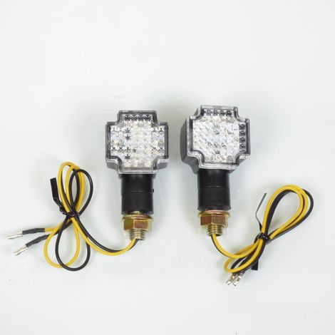 Paire de clignotant séquentiel à LED orange OPM Cross pour moto (1/2)