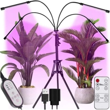 Pflanzenlampe mit Ständer / Pflanzenlampe – 4 LED-Panels