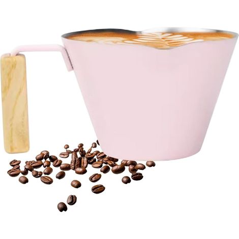 Stove Top Espresso Maker, Espresso Maker Stovetop, Coffee Pots Stove Top, 100 ml Café Measuring Cup, Pitcher Milk Cup with Handle, Double Spout Metal Cup, Stainless Steel Pouring Cup for Coffe (1/5)
