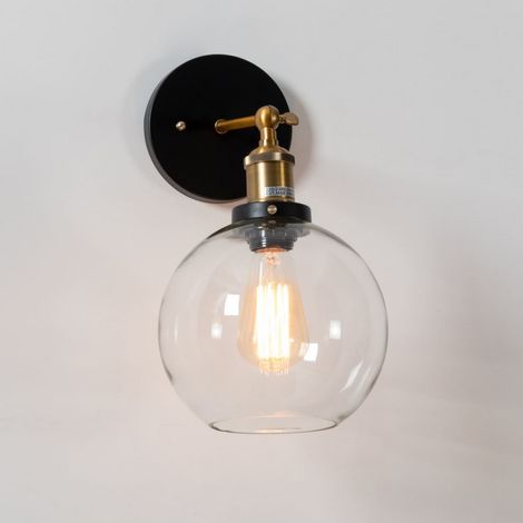Rundem Glas rétro Wandleuchte - Olivia