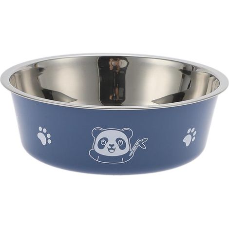 Comedero antideslizante extragrande para perros con estampado de panda, apto para uso interior y exterior, color azul, 1 unidad (1/5)