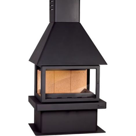 BRICOSOL CHIMENEA METALICA DE LEÑA LACUNZA MODELO CM 300 (1/4)