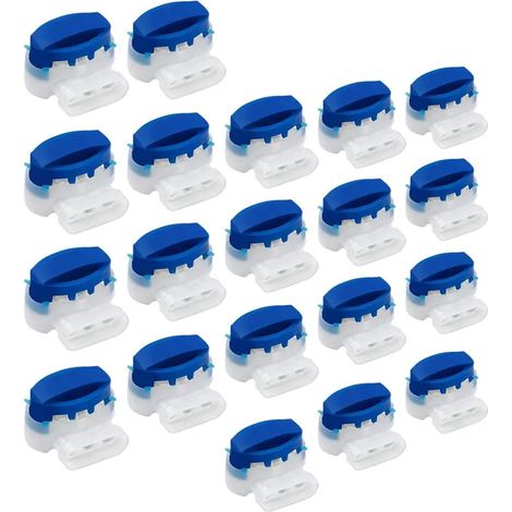 Connecteurs de câble 20 pièces, serre-câbles étanches IP314 en plastique pour robot tondeuse, raccords de fil pour tondeuse robotisée Gardena, connecteurs électriques pour câble de périmètre (1/4)