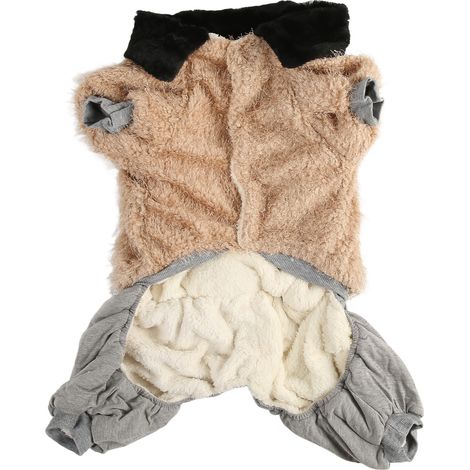 Veste Chaude Pour Chien - Manteau En Peluche Douce En Polyester Et Coton - Pour Chiens Moyens À Grands - Taille 4XL - Couleur Kaki (1/5)