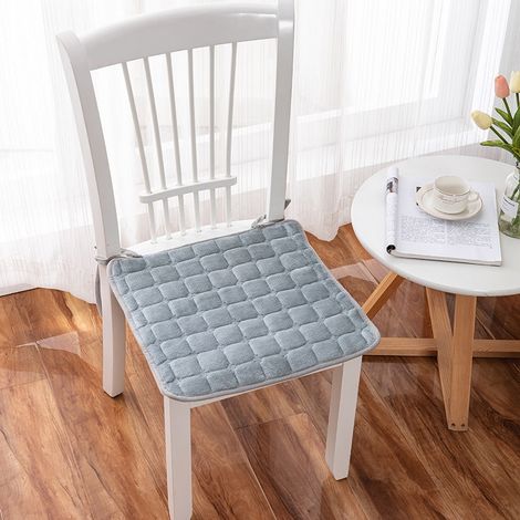 Coussin De Chaise Avec Cordons - Housses De Chaise Carrées Portables - Coussin Assise En Mousse Pour Bureau À Domicile - 40x40 cm (1/4)