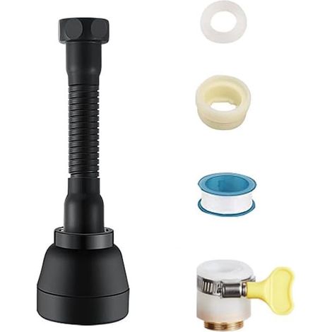 Bardusch - Mousseur Robinet Pivotant, Rallonge Robinet Cuisine,Lavabo Universelle en Laiton,Flexible Robinet Cuisine à 360 °,Trois Modes Pressurisation (1/5)