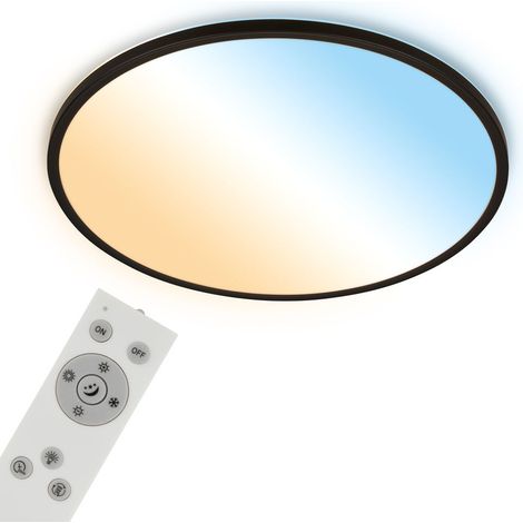 Briloner Pannello LED CCT Retroilluminazione Ø58x4,5 cm 45W 6000lm 2700K-6500K Bianco Caldo-Diurno Dimmerabile Nero - Plafoniera Soggiorno Cucina Camera