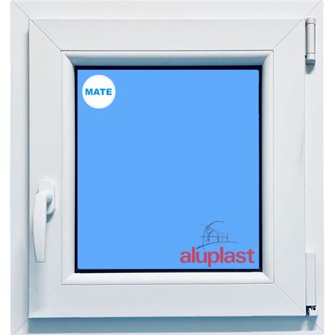 Ventana PVC 500x600 Blanca Oscilobatiente Derecha Vidrio Mate (1/7)