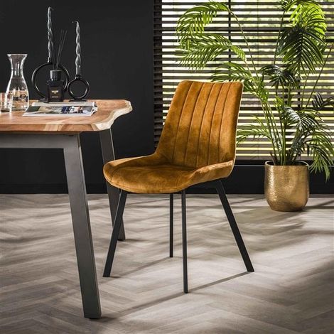 Velvet Dining Chair Marty Gold (1/3)