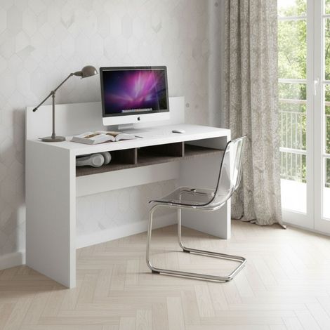 Scrivania angolo studio design moderno - L'angolo studio perfetto per la tua casa - Bianco e Olmo