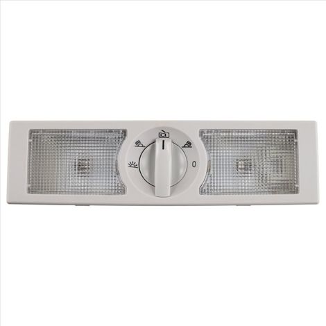 Plafoniera posteriore con luce di lettura integrata per Volkswagen Polo 9N Touran 2002-2010, 6Q0947291A, grigia.