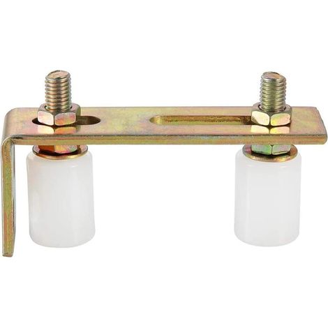 Rouleaux de guidage pour porte de terrasse avec support en L réglables en nylon double facile à utiliser (1/5)
