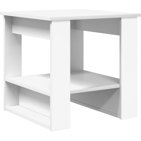 Maison Exclusive - Couchtisch Weiß 51 x 50 x 50 cm Holzwerkstoff