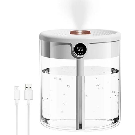 Humidificateur - 2L - 20H - Double pulvérisation - Veilleuse intégrée (1/5)