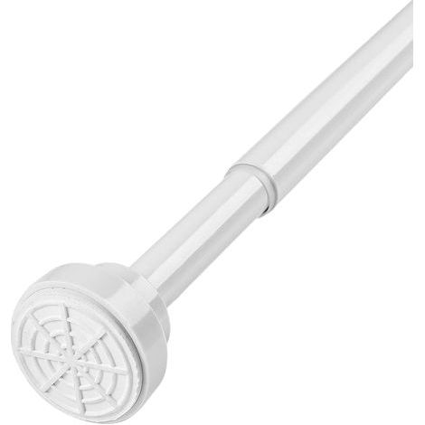 Extendable shower curtain rod, stainless steel, for cabinets, bathroom windows, 60-100 cm, white (1/5)